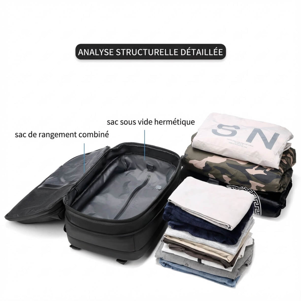 Sac à Dos de Voyage Compressible | NOMALERO
